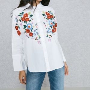 Topshop floral embroidered top!